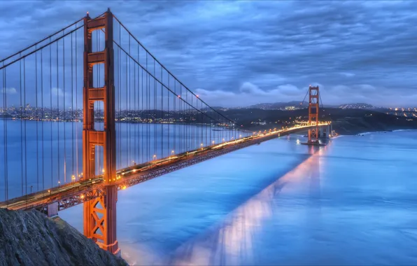 City, Сан-Франциско, USA, США, Golden Gate Bridge, wallpapers, San Francisco, Золотой Мост