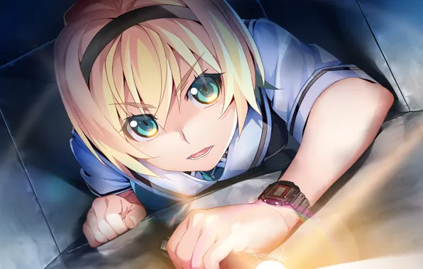 Девушка, часы, ползёт, Grisaia: Phantom Trigger