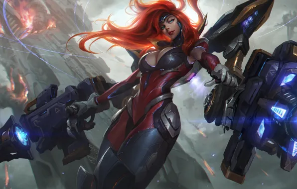 Art, Game, League of Legends, Skin, LoL, Miss Fortune, Gun Goddess