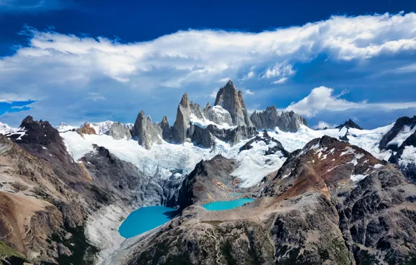 Картинка Nature, Landscape, Argentina, Patagonia, Mount Fitz Roy, Mountain Peak