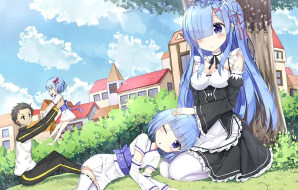 Романтика, арт, С нуля, Re: Zero Kara Hajimeru Isekai Seikatsu