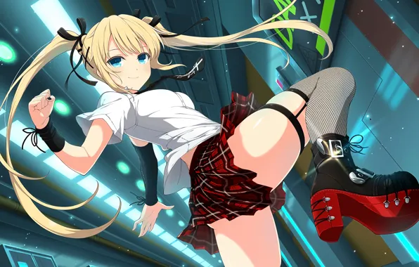 Girl, sexy, thighhighs, long hair, anime, beautiful, pretty, attractive