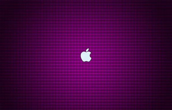 Фиолетовый, фон, apple, яблоко, лого, logo, fon, violet