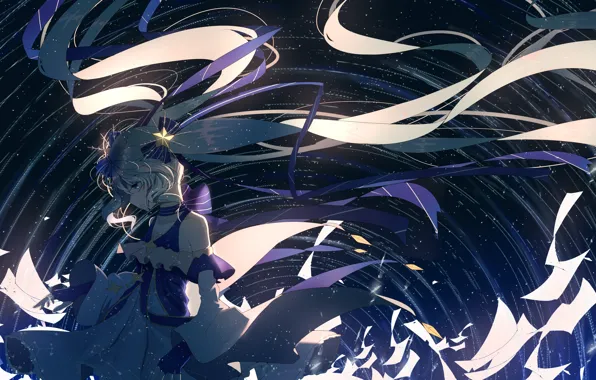 Девушка, волосы, аниме, арт, vocaloid, hatsune miku, yuki miku