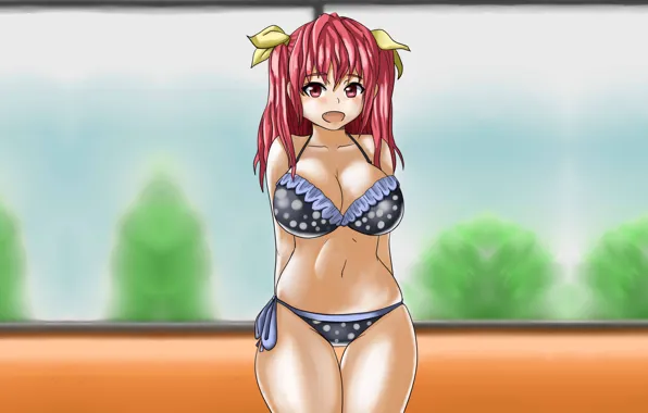 Girl, sexy, cleavage, long hair, boobs, anime, beautiful, pretty