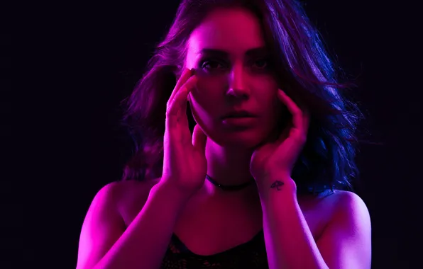Взгляд, лицо, фон, модель, волосы, Laura