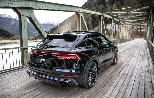 Audi, Mountain, Tuning, River, ABT, Forest, Rear, SQ8