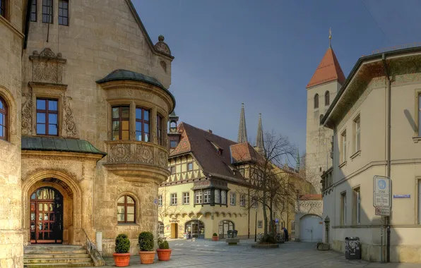 Картинка фото, Дома, Город, Германия, Улица, Regensburg