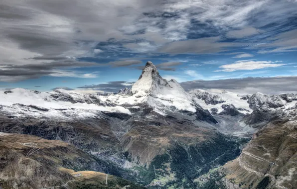 Картинка пейзаж, Matterhorn, Majesteux Cervin