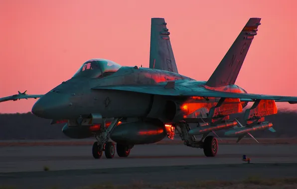 Картинка истребитель, F/A-18C, многоцелевой, Hornet
