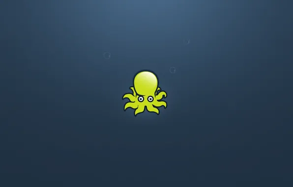 Пузырьки, осьминог, octopus