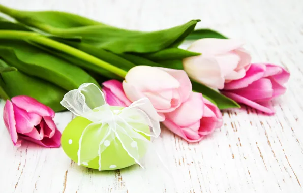 Цветы, яйца, Пасха, тюльпаны, happy, wood, pink, flowers