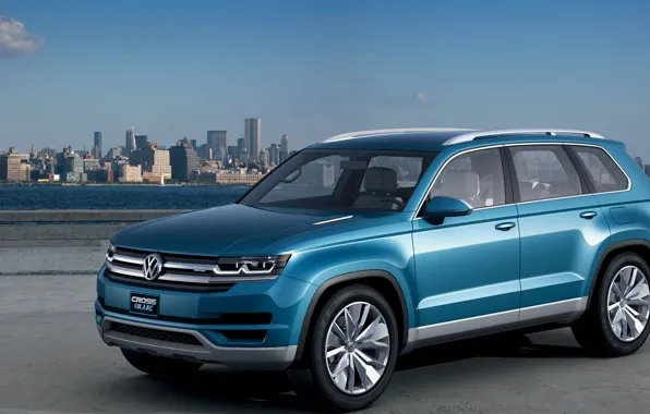 Город, concept, volkswagen, blue, cross