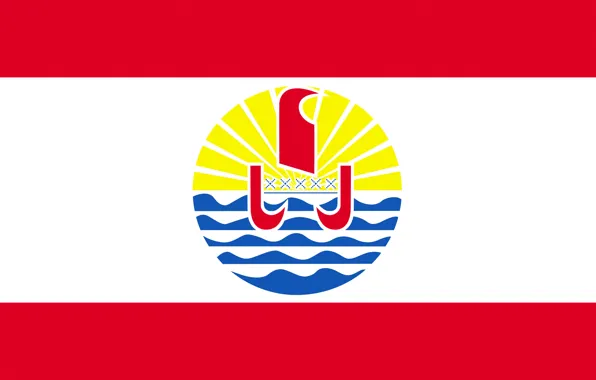 Red, fon, flag, французская полинезия, french polynesia