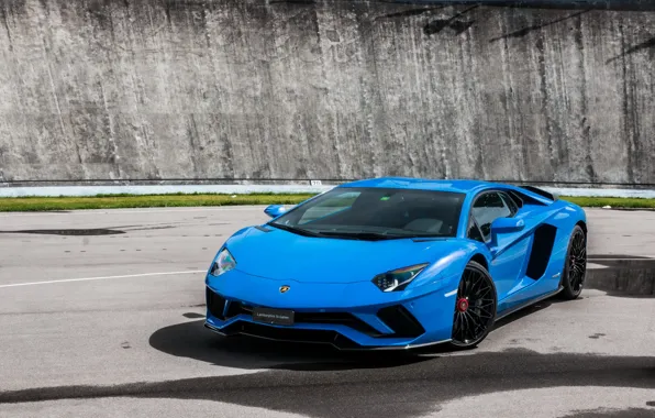 Картинка Lamborghini, Blue, Aventador, s