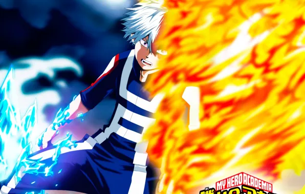 Огонь, My Hero Academia, Boku No Hero Academia, Тодороки Шото, Моя Геройская Академия