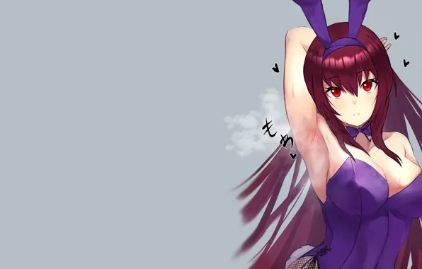 Girl, hot, sexy, boobs, anime, pretty, purple, babe