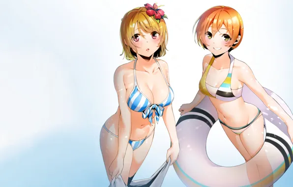 Girl, sexy, cleavage, boobs, anime, beautiful, short hair, pretty