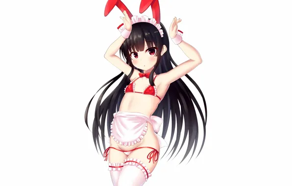 Girl, sexy, lingerie, pantsu, bra, cleavage, panties, thighhighs