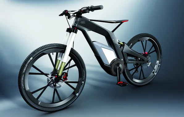 Картинка велосипед, гибридный, карбоновый, двухколесное транспортное средство, Audi e-Bike