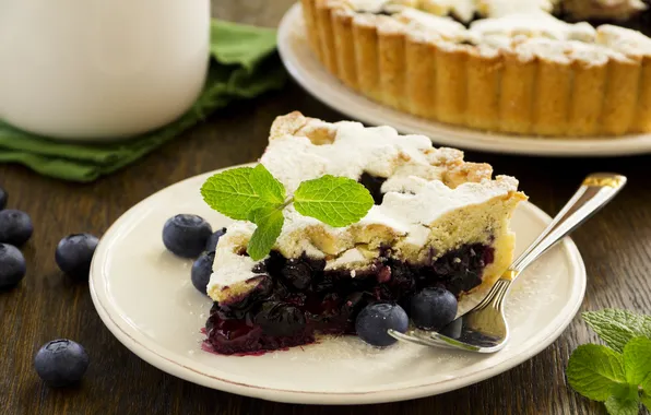 Сладость, выпечка, cakes, sweets, вена черничный пирог, Vienna blueberry pie