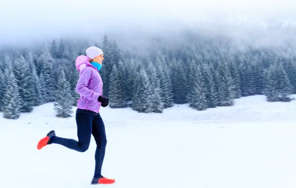 Snow, cold, running