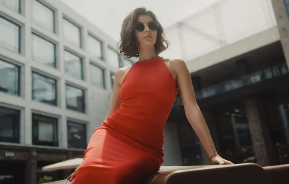 Картинка girl, dress, model, cute, sunglasses