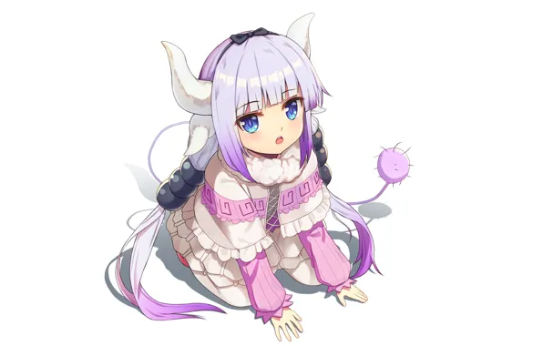 Девочка, Фон, Kobayashi San Chi no Maid Dragon, Рожки