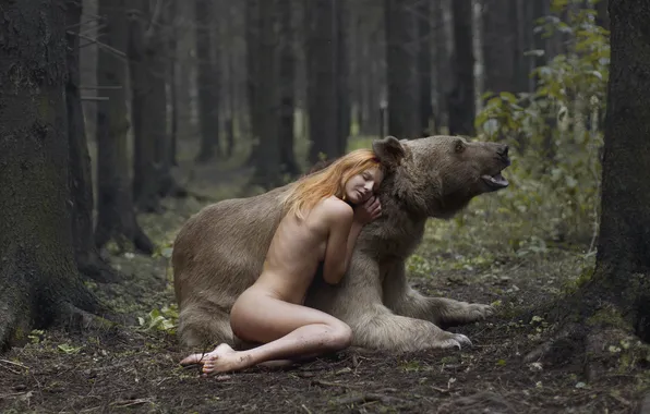Bear, redhead, nude
