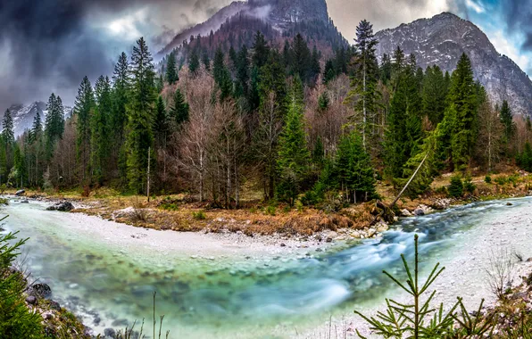 Природа, Горы, Панорама, Италия, Реки