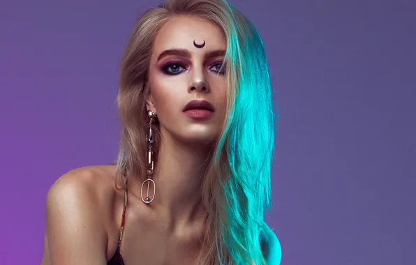 Взгляд, девушка, лицо, волосы, макияж, Katie Kosova, Катя Косова