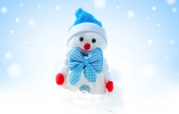 Картинка зима, праздник, игрушка, Рождество, снеговик