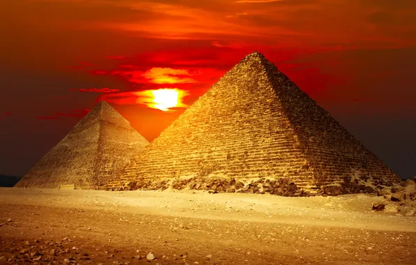 Картинка песок, закат, пустыня, Египет, desert, sunset, sand, egypt