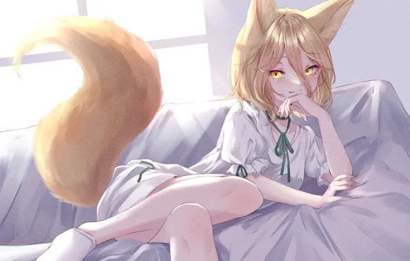 Девушка, лисица, Touhou Project, Tsukasa Kudamaki