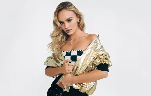 Взгляд, поза, модель, макияж, фигура, актриса, Лили-Роуз Депп, Lily-Rose Depp