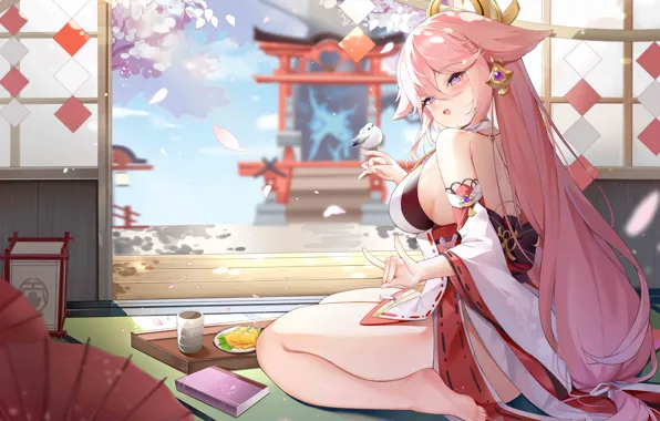 Gadis seksi, dampak genshin, yae miko genshin impact