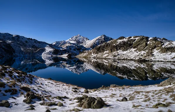 Картинка Франция, Природа, Горы, Озеро, Ariege