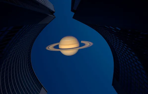 Картинка небо, фон, сатурн