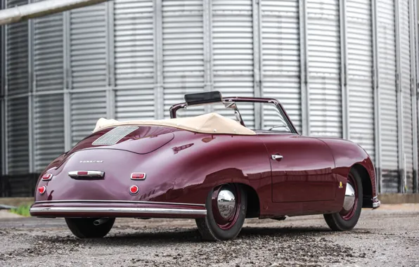 Porsche, 356, 1951, rear view, Porsche 356 1300 Cabriolet