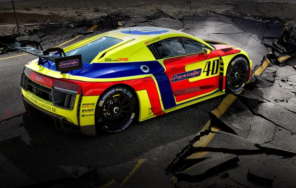 Авто, Машина, Асфальт, AUDI, GT3, Concept Art, AUDI R8, Трещины