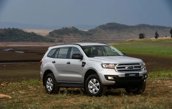 Картинка холмы, растительность, Ford, Everest, 4WD, 2015, XLS