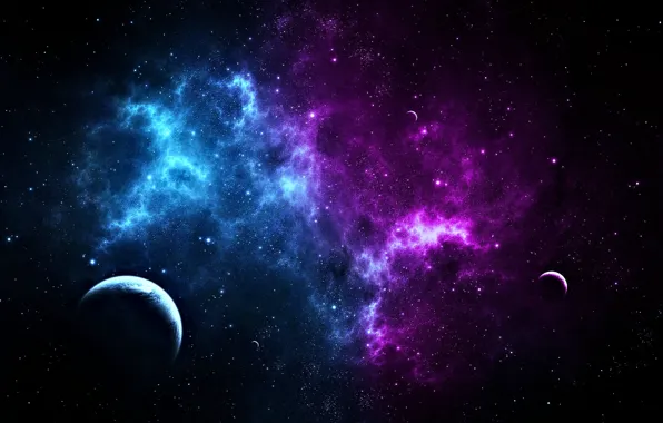 Картинка space, stars, cosmos, planets, sci fi