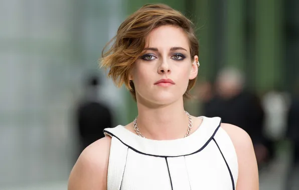 Взгляд, портрет, актриса, шатенка, Kristen Stewart, Кристен Стюарт, боке