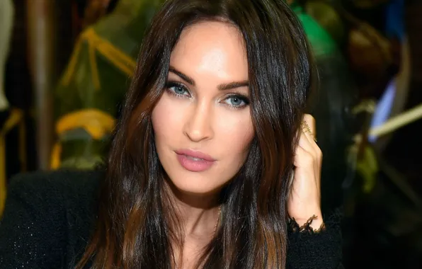 Взгляд, Меган Фокс, поза, Megan Fox, макияж, актриса, брюнетка, hair