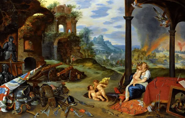 Картинка картина, Ян Брейгель младший, Аллегория Войны