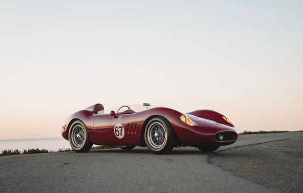 Maserati, 1957, ретро автомобили, единственный экземпляр, retro cars, Maserati 200SI, the only instance, Fantuzzi