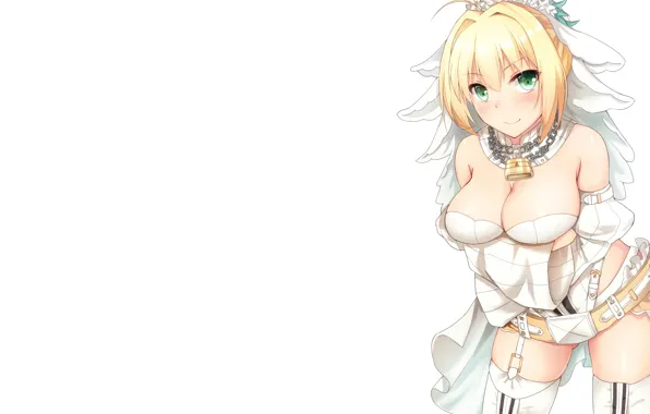 Girl, sexy, cleavage, thighhighs, boobs, anime, beautiful, short hair