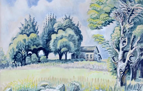 Картинка 1948, Charles Ephraim Burchfield, Little House in August - East of Line Lake, Western New …