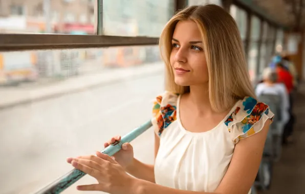 Девушка, модель, блондинка, Chica Sonrisa Rubia