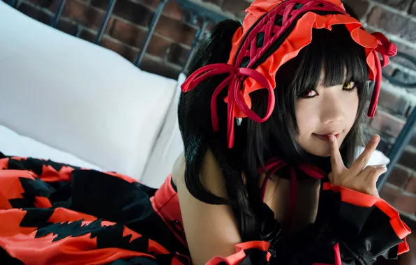 Японка, cosplay, date a live, Kurumi Tokisaki